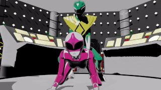 Verde e Pink ranger Doggystyle Anal