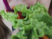 Preview 2 of Chewing Up Crunchy Lettuce Wraps - HD TRAILER