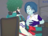 Kaoruko Awata (Bubble Girl) and Izuku Midoriya have intense sex - My Hero Academia Hentai