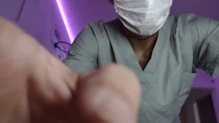 very hot straight nurse dancing and jerking off