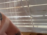 Preview 4 of Fucked a guy in a beach changing room and cum all over his mouth