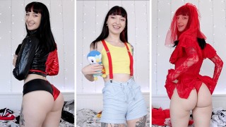 Slutty Nerd Tries On Halloween Costumes Persephone Pink Cosplay Haul Vlog