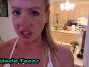 Preview 1 of Green Leggings Yoga Farts Blonde Can't Stop Farting During Yoga Practice and it STINKS