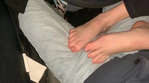 Footjob Tease Over Jeans