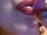 Oral Red Lipstick Glass Toy Tease