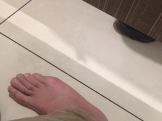 Public restroom bare feet – You never know what could be happening in the stall right next to you