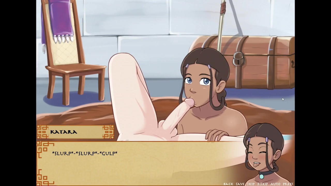 Four Elements Trainer Katara gave a blowjob in the winter outdoors and  continued in the yurt