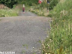 Almost got caught while fingering naive schoolgirl on public park bench
