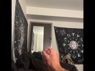 Stroking my cock at the end of the day