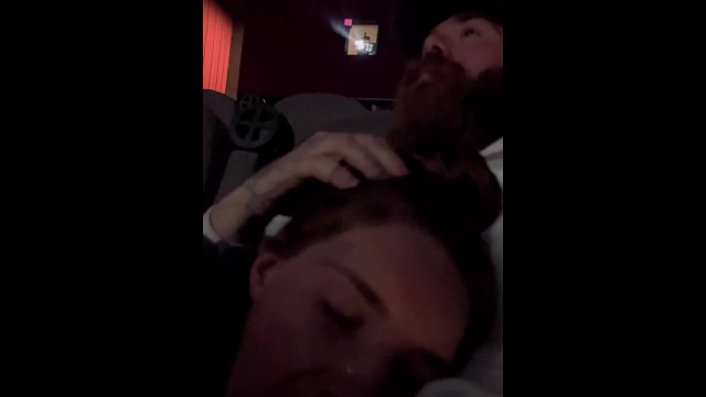 Caught at the Movie Theater! kept going once they Sat Down!! do you think  they Knew? - Pornhub.com