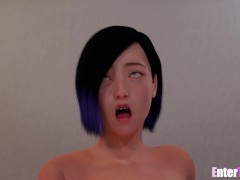 Horny DILF takes his frustrations out on his ladyboy stepdaughters tight ass