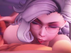 Subverse - A blonde with glasses lies on the chest of the captain and gently jerks off his dick