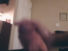 Spitting on my cock for a Cumshot