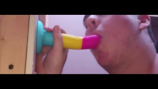 Blowing my Pansexual Dildo