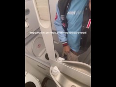 Amateur Guy With Big Dick On The AirPlane  Swinging