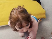 British GILF Lady Ava sucks black cock POV to pay off grandson's debt