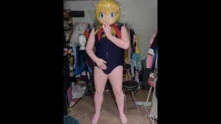 Cosplay de maiô de látex Kigurumi breathplay