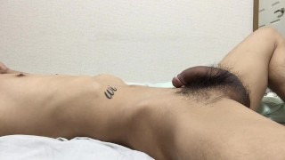 Sexy Asian jerks with all her might while masturbating