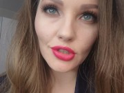 Preview 3 of Pink lipstick mouth worship with tongue tease