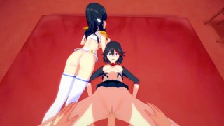 Smash slash Ryuko Matoi et Kiryuin Satsuki aiment le sexe