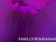 Preview 4 of I'm 18 and I masturbate close up for you by the light of the neon moon - Ariana Grof
