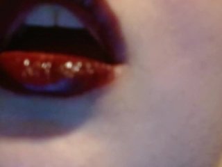 Smearing & removing Deep Red Whore lipstick with Lube