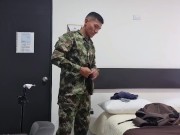 Preview 1 of I arrive very horny from the battalion in Colombia and I resort to sex toys