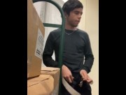 Preview 5 of Jerking off at work - MY COWORKER CAUGHT ME!