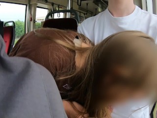 Jerking off and Sucking on the Tram, after which I Fucked her at Home
