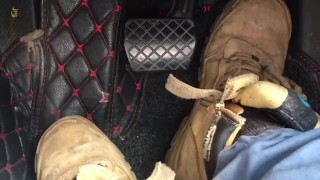 WORN OUT SAFETY BOOTS - PEDAL PUMPER