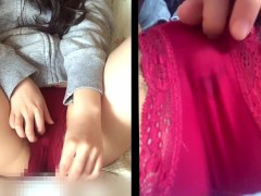 【２画面】素人オナニー自撮り中♡濡れ染みパンティに割れ目が浮き出ちゃう///【個撮】 - Screenshot 5 of 16 - 日本人