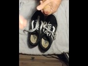Preview 6 of I blast a big load on her sexy Old Skools after fucking them and improvising a sneakerjob