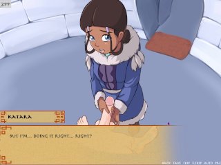 cumshot, tits, avatar katara, big tits