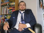 Preview 4 of Suited Sir Strokes his Fat Cock