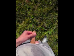 Cute Desperately Moaning 18 Teen Boy Can't Hold Pee so he Peeing in Nature / Male Public Peeing | 4K