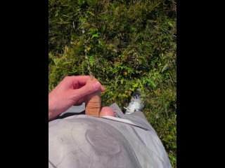 Cute Desperately Moaning 18 Teen Boy can't Hold Pee so he Peeing in Nature / Male Public Peeing | 4K