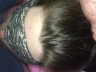 wife, ponytail blowjob, bbw, pov blowjob