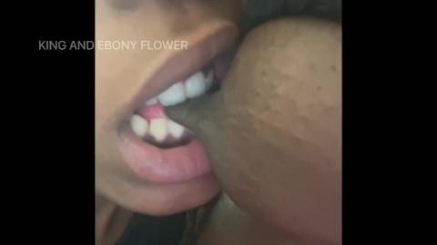 NIPPLE PLAY | EBONY LICKING NIPPLE | KING AND EBONY FLOWER S1E8