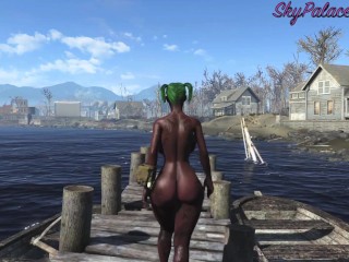 Fallout 4 Character goes for a Swim