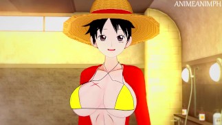 ONE PIECE MONKEY D RUFFY GENDER BENDER ANIME HENTAI 3D UNZENSIERT
