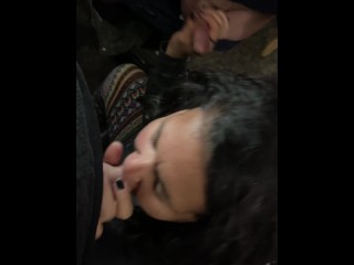 Wife Sucking two Cocks
