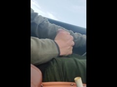 SLOW MOTION johnholmesjunior shooting huge cumload while driving on vacation slow motion