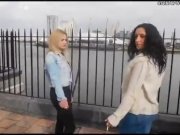 Preview 1 of rooftop in london threesome