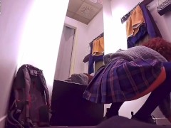Video DRESSING ROOM ADVENTURE - I'm in a dressing room and I start masturbating in front of salesman