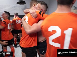 RagingStallion - Muscle Hunk Rugby Team Bareback Orgy screenshot number 0