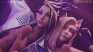 Akali And Ahri Facial Cumshot From League Of Legends