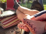 SUNNY SEXY FOOT RUB WATCHING FOOTBALL