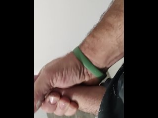 solo male, vertical video, construction site, big dick