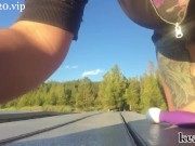 Preview 2 of Fucking My Tight Pussy in Public at Yellowstone National Park - Kezia420 - Kezia Slater