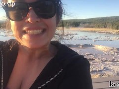 Fucking My Tight Pussy in Public at Yellowstone National Park - Kezia420 - Kezia Slater
